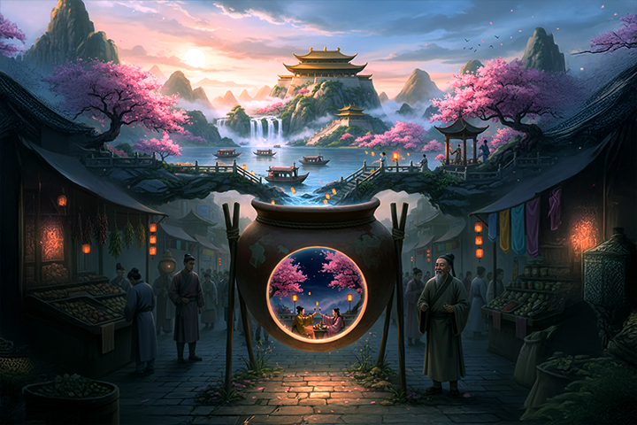 由来となった中国古事のイメージイラスト